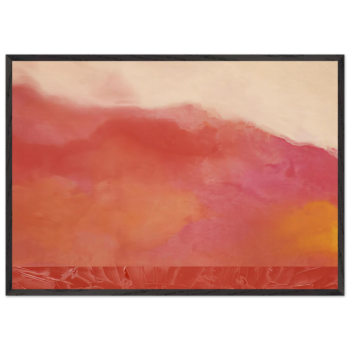 Red Hurricane - 1969 - Ronnie Landfield 70x100 cm / 28x40 inches Framed Art Print – Black Wooden Frame