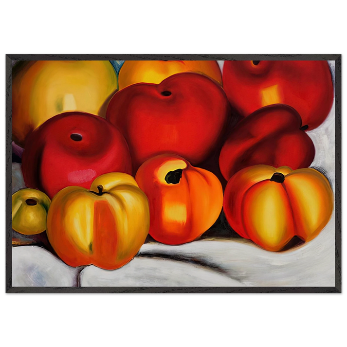 Apple Family II - Georgia OKeeffe 70x100 cm / 28x40 inches Framed Art Print – Black Wooden Frame