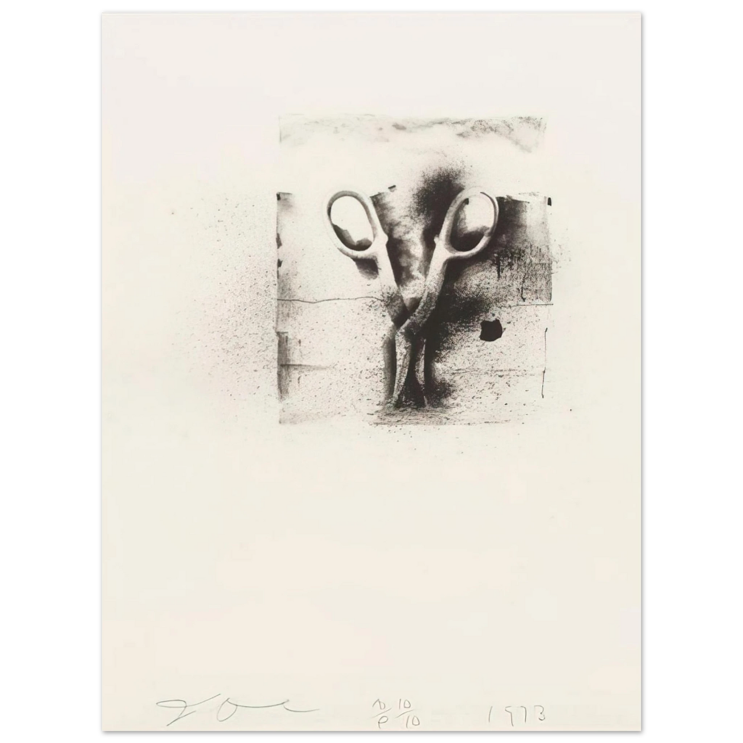 Jim Dine - UNTITLED FROM TEN WINTER TOOLS 1973 2 Fine Art Poster - Default Title
