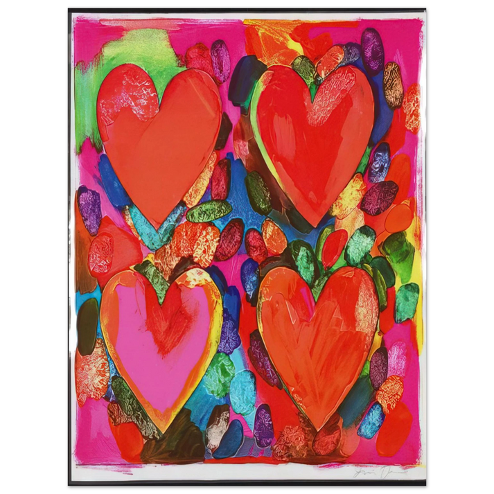 Jim Dine - FOUR HEARTS 1969 75x100 cm / 30x40inches Fine Art Poster