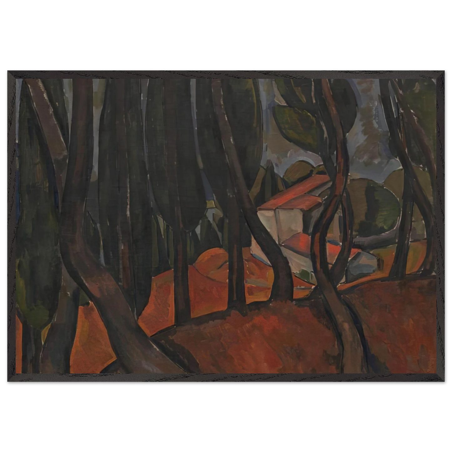 FOREST AT MARTIGUES - Andre Derain 70x100 cm / 28x40 inches Framed Art Print – Black Wooden Frame