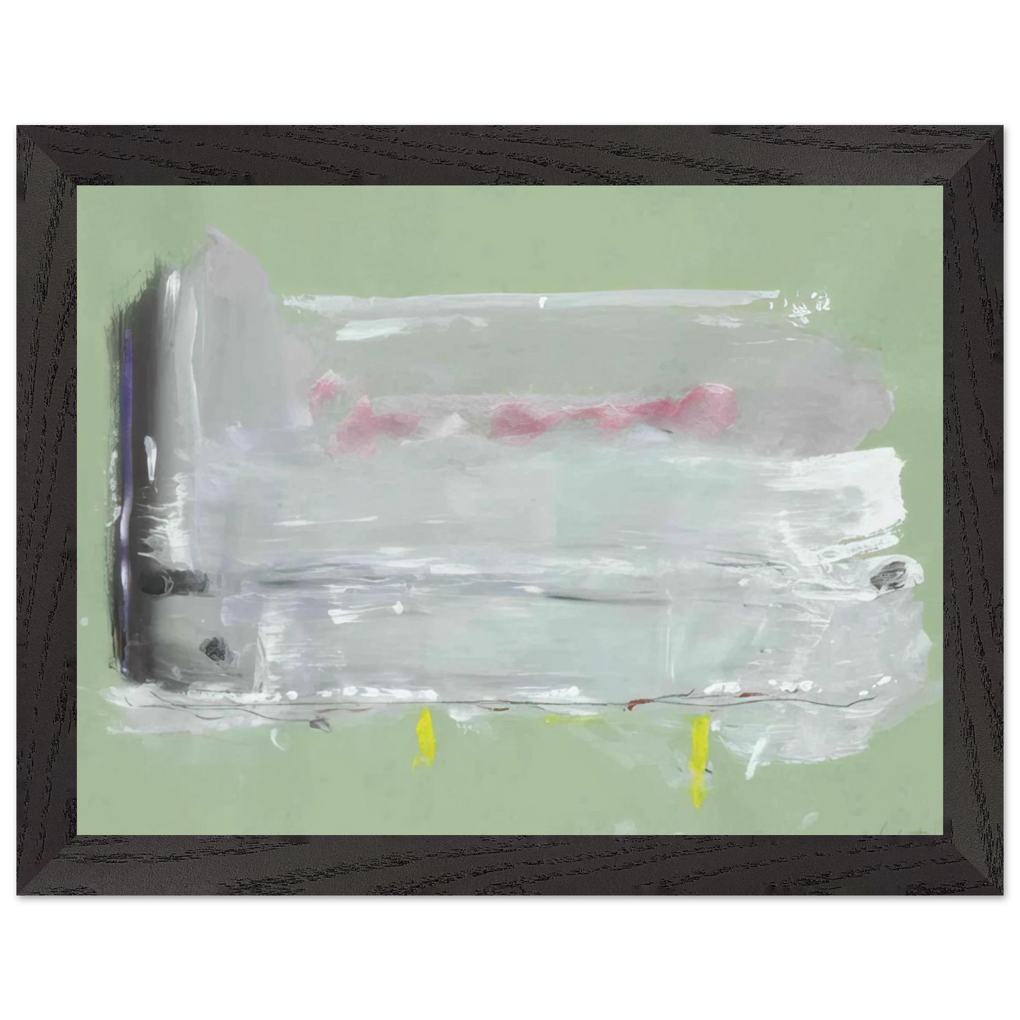 Helen Frankenthaler - Untitled - 1984 Wall art - 13x18 cm / 5x7 inches - Premium Wooden Framed Poster With Fine Art Paper - White frame