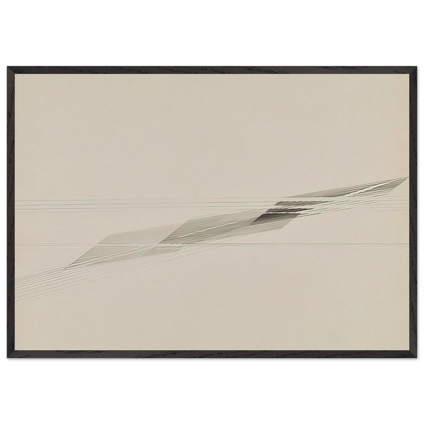 Untitled - Minimalism N6 - Nasreen Mohamedi 70x100 cm / 28x40 inches Framed Art Print – Black Wooden Frame