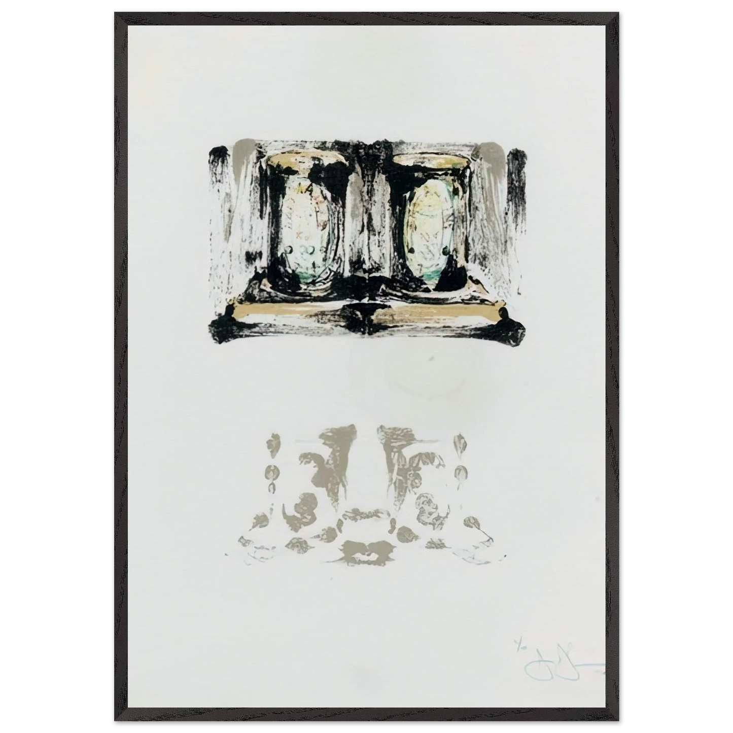 ALE CANS ULAE 152 - Jasper Johns 70x100 cm / 28x40 inches Framed Art Print – Black Wooden Frame