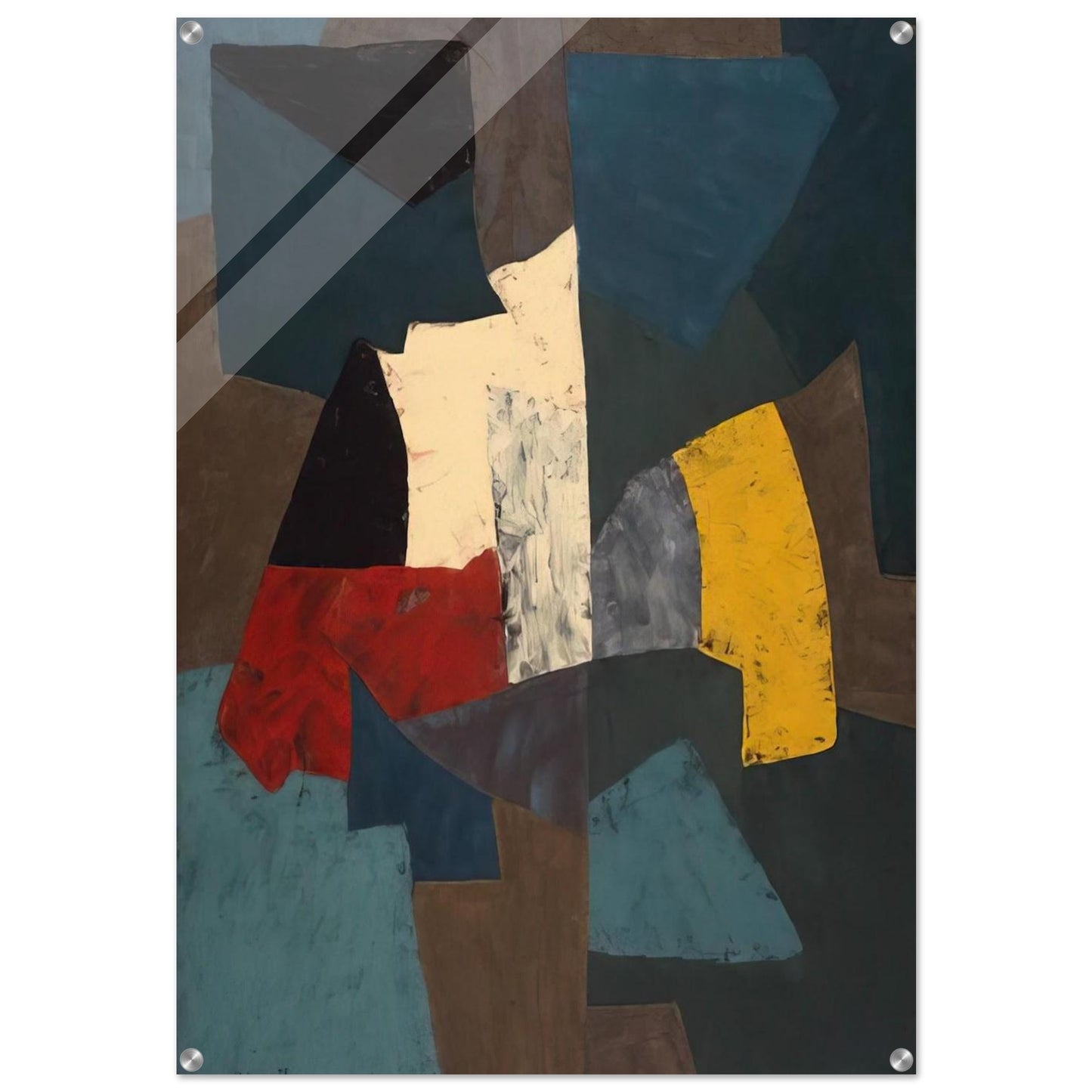 Abstract Composition - 1954 - Serge Poliakoff Acrylic Print - 70x100 cm / 28x40″ inches | Serge Poliakoff Wall Art | Serge Poliakoff Prints