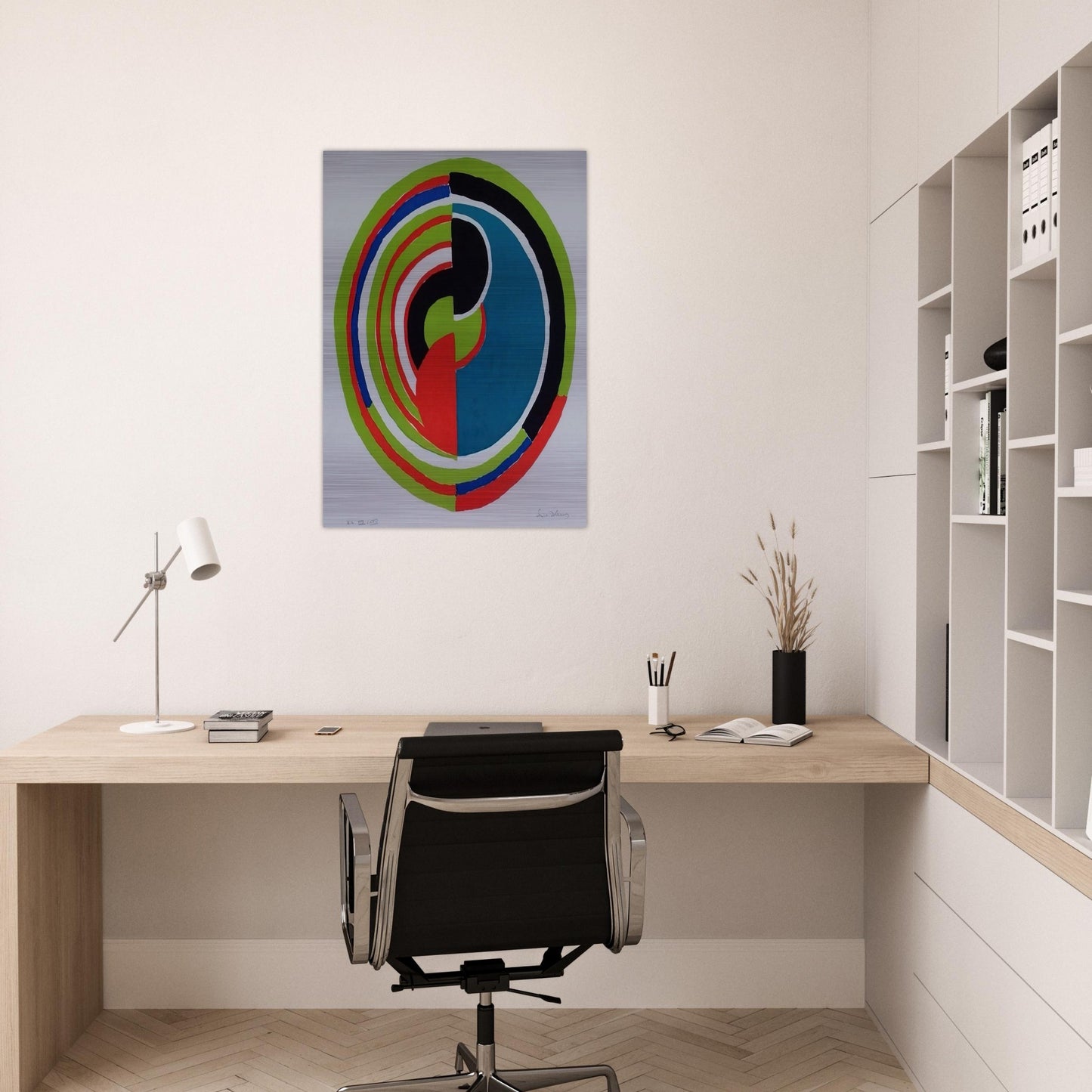 ABSTRACT SWIRL - Sonia Delaunay Brushed Aluminum Print - 70x100 cm / 28x40 inches | Sonia Delaunay Aluminum Print | Sonia Delaunay Prints