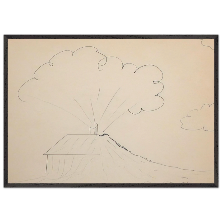 Chateau Vesuv - 1967 - Dieter Roth 70x100 cm / 28x40 inches Framed Art Print – Black Wooden Frame