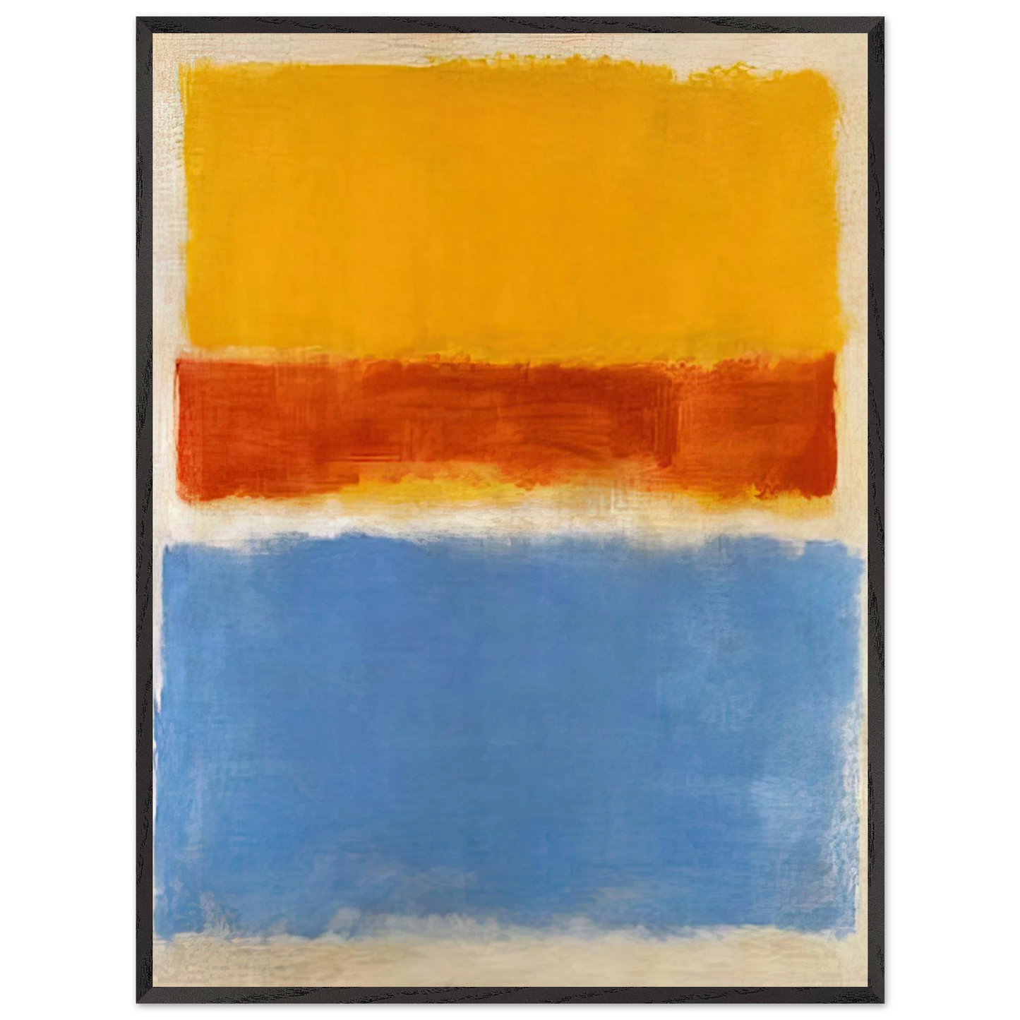 Mark Rothko - Untitled Yellow, Red and Blue - 1953 Wall Art - 60x80 cm / 24x32 inches - Premium Wooden Framed Poster With Fine Art Paper-canvas - White frame