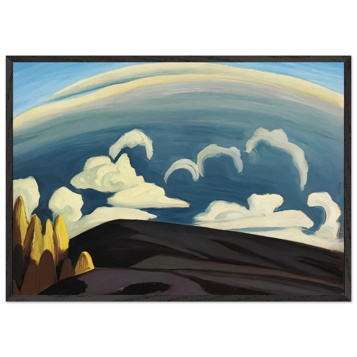 Aftermath of Storm - Lake Superior Sketch XXXIV - 1926 - Lawren Harris 70x100 cm / 28x40 inches Framed Art Print – Black Wooden Frame