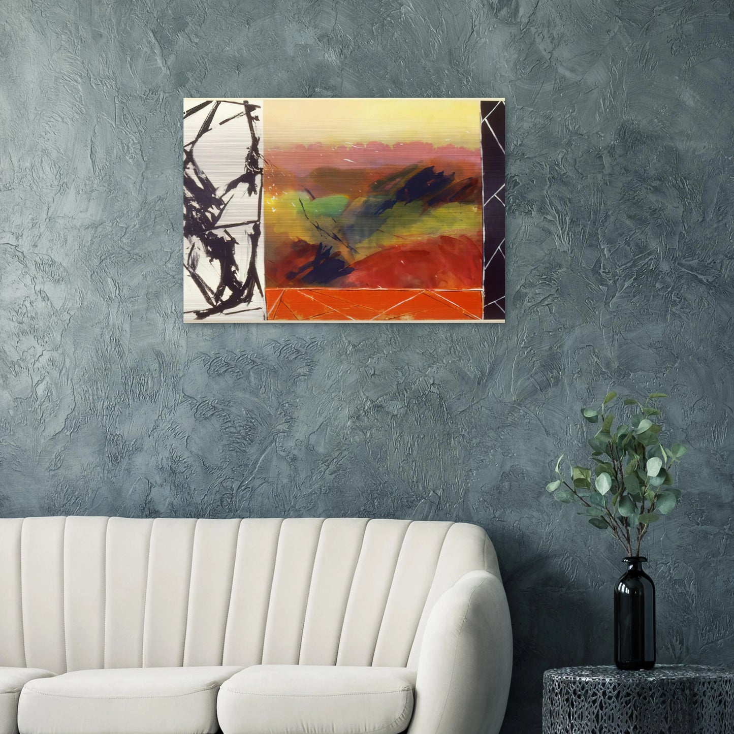 Railroad Gate - 1989 - Ronnie Landfield Brushed Aluminum Print - 70x100 cm / 28x40 inches | Ronnie Landfield Aluminum Print | Ronnie Landfield Prints