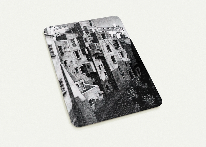 DILAPIDATED HOUSES IN ATRANI 1931 By MC Escher Pack of 10 Post Cards | MC Escher Post Cards | A6 (10.5 x 14.8 cm) - 4.1 x 5.8 inches