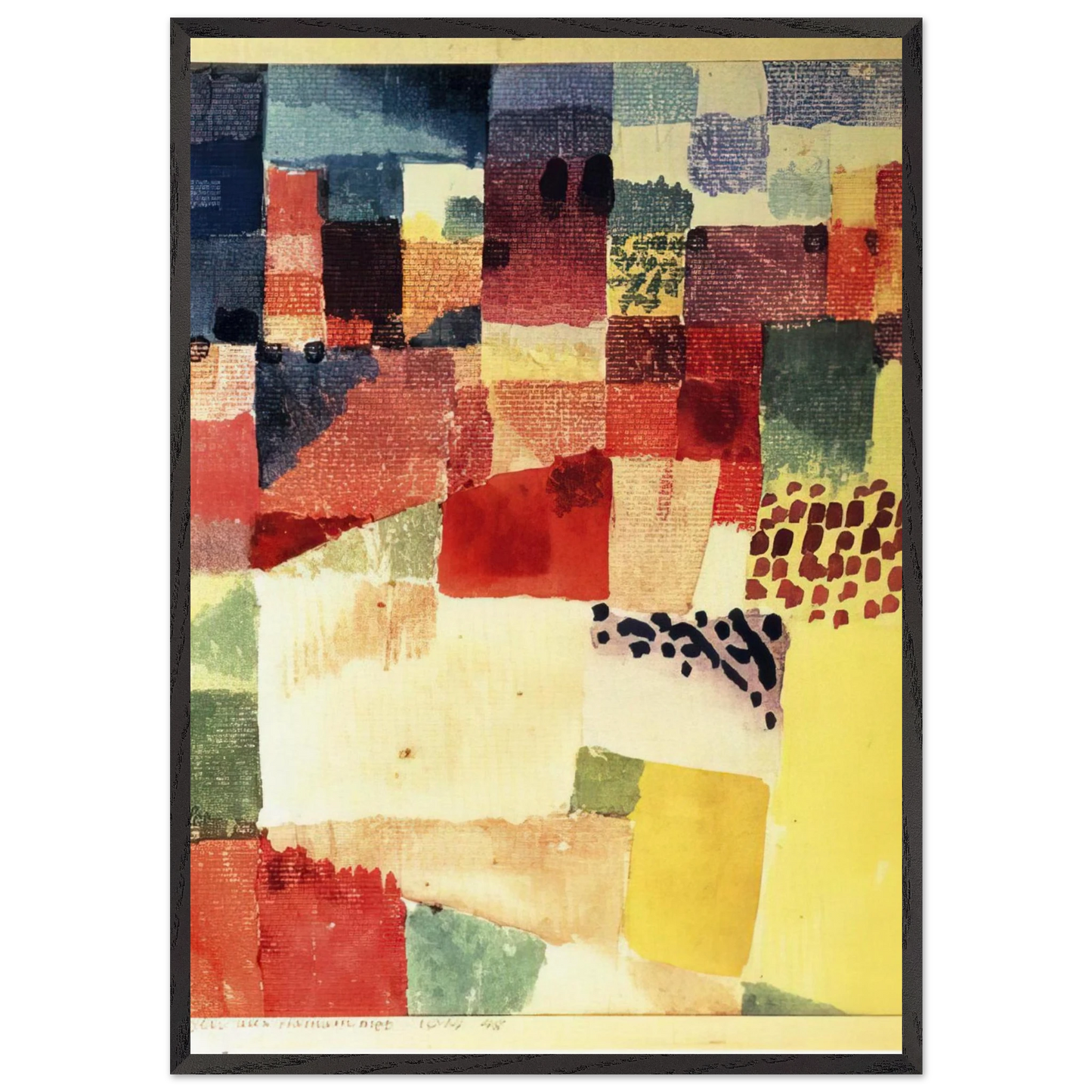 HAMMAMET - Paul Klee Framed Art Print – Black Wooden Frame - Default Title - -Framed Art Print