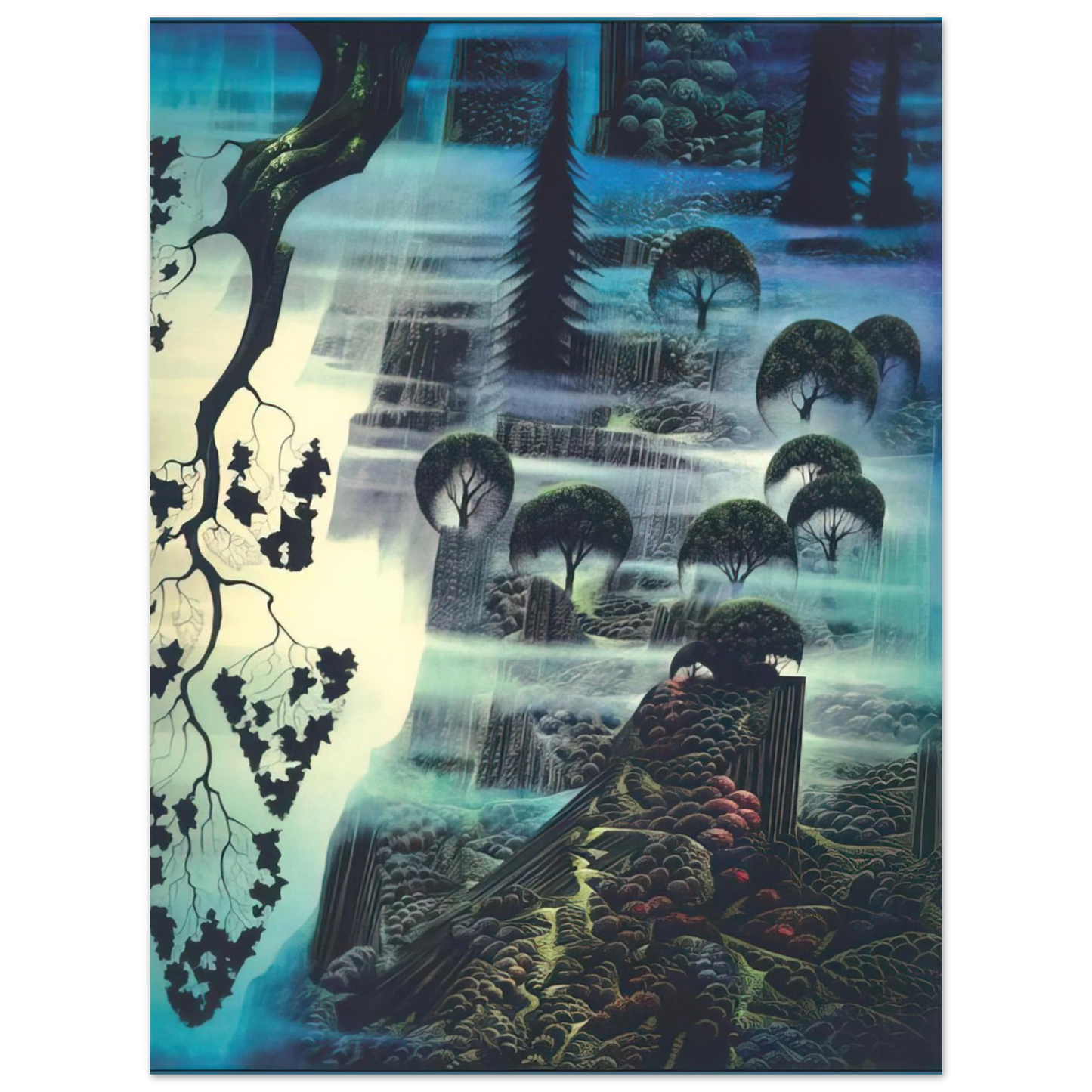 Eyvind Earle - Surf Wind and Fog Fine Art Poster - Default Title
