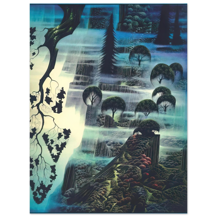 Eyvind Earle - Surf Wind and Fog 75x100 cm / 30x40inches Fine Art Poster