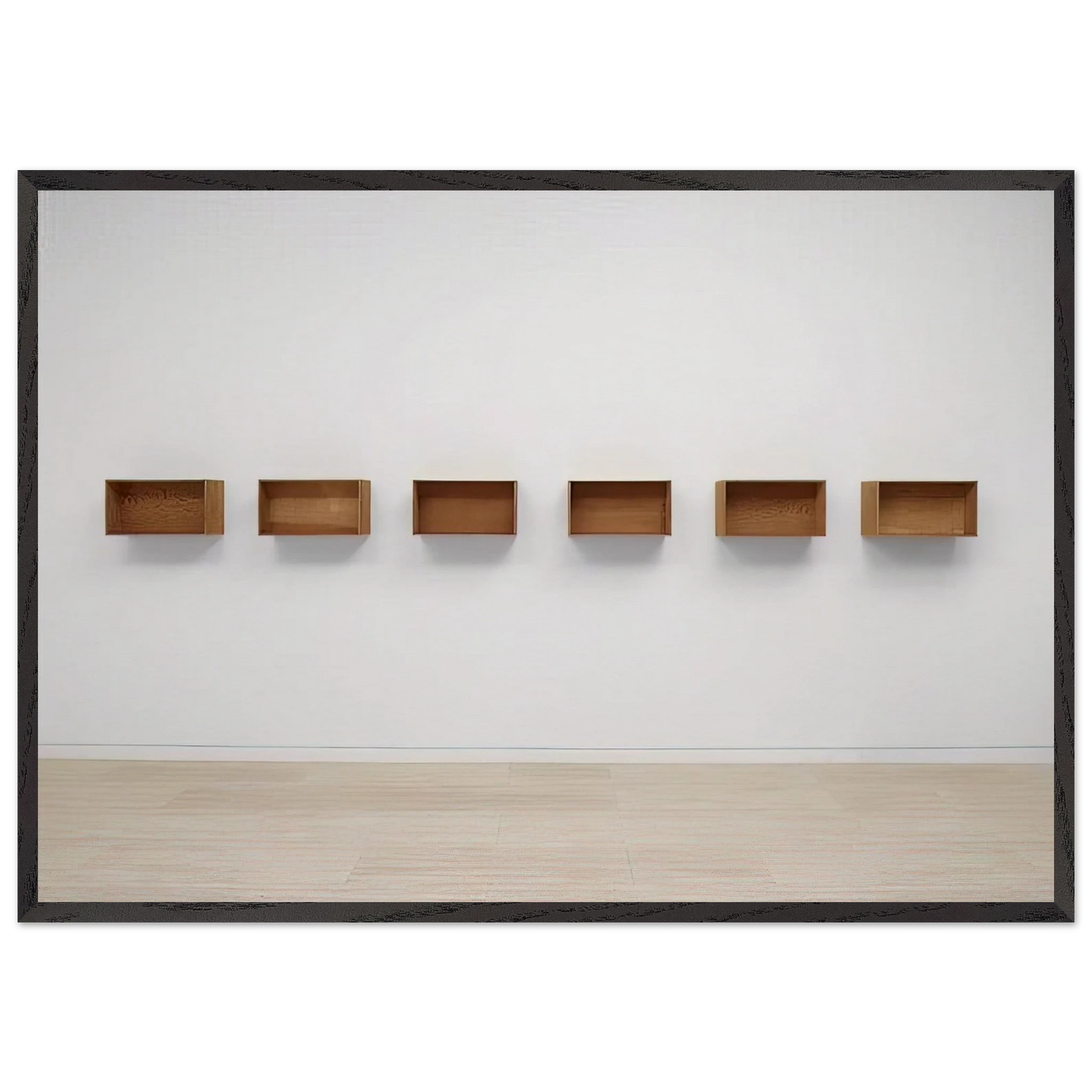 Untitled - 1975 N1 - Donald Judd 70x100 cm / 28x40 inches Framed Art Print – Black Wooden Frame