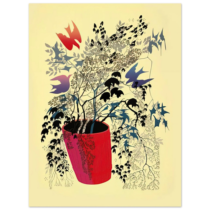 Eyvind Earle - Red Barrell 75x100 cm / 30x40inches Fine Art Poster