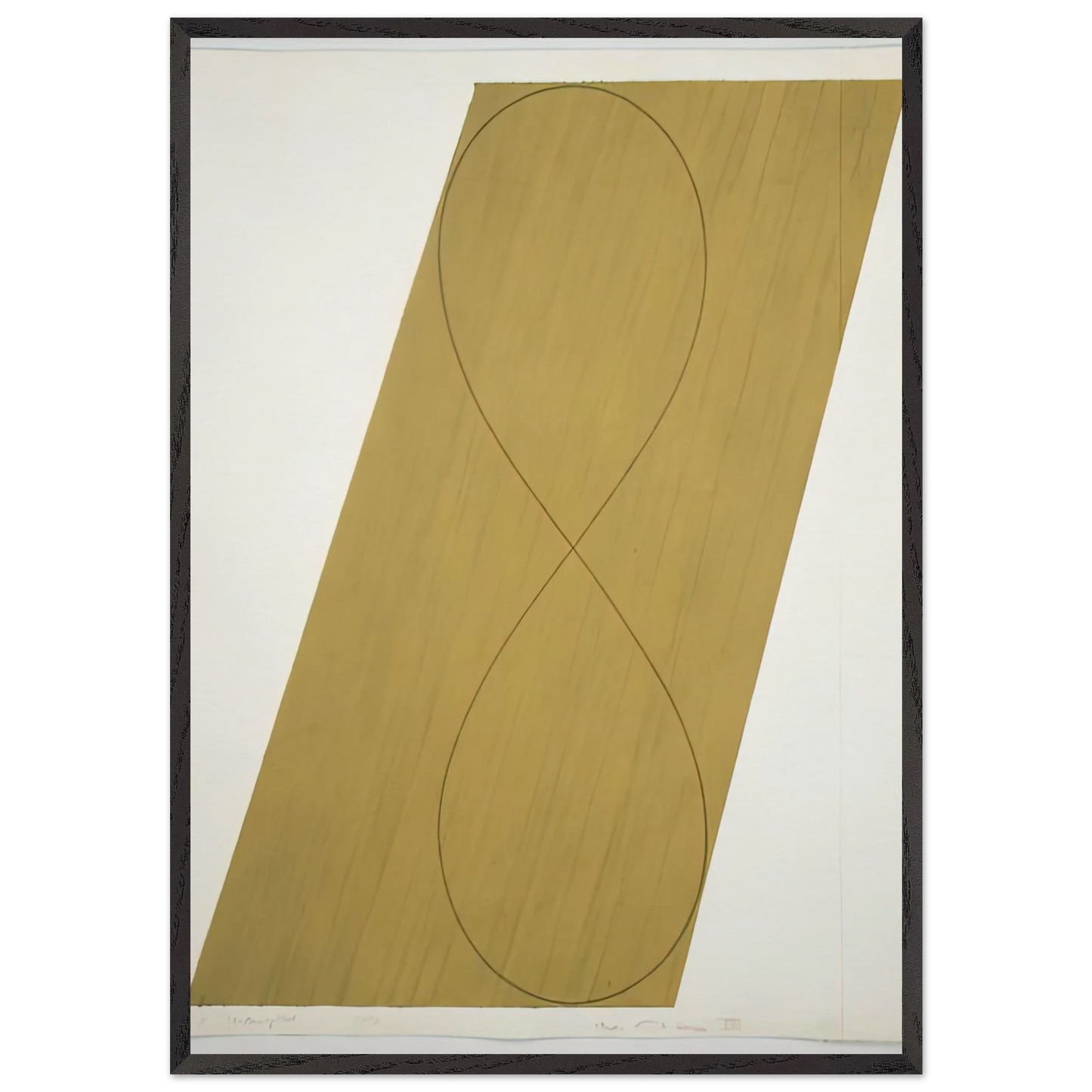 STUDY ATTIC SERIES VIII 1990 - Robert Mangold Framed Art Print – Black Wooden Frame - Default Title - -Framed Art Print