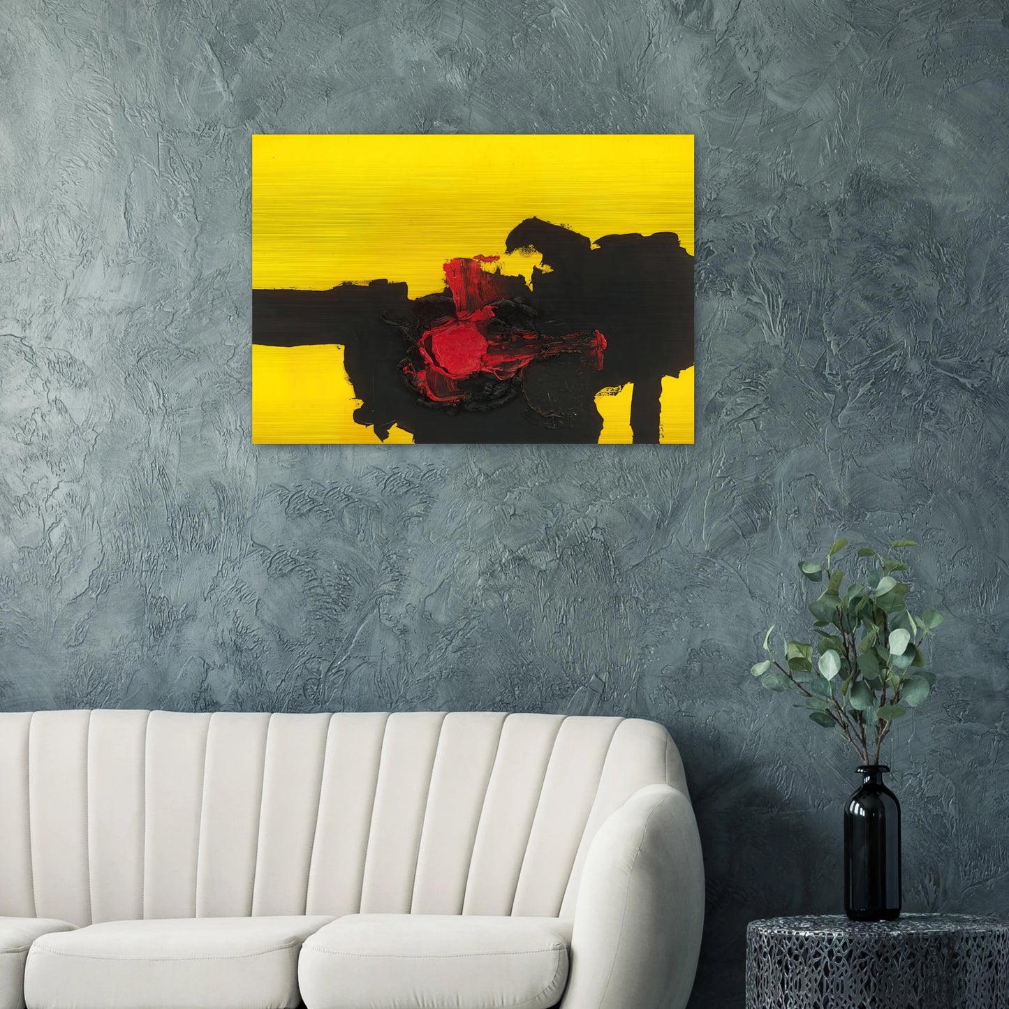 N MERO 363 1962 - Luis Feito Brushed Aluminum Print - 70x100 cm / 28x40 inches | Luis Feito Aluminum Print | Luis Feito Prints