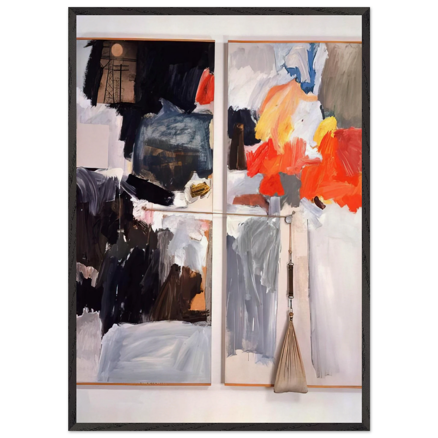 STUDIO PAINTING 1961 - Robert Rauschenberg Framed Art Print – Black Wooden Frame - Default Title - -Framed Art Print