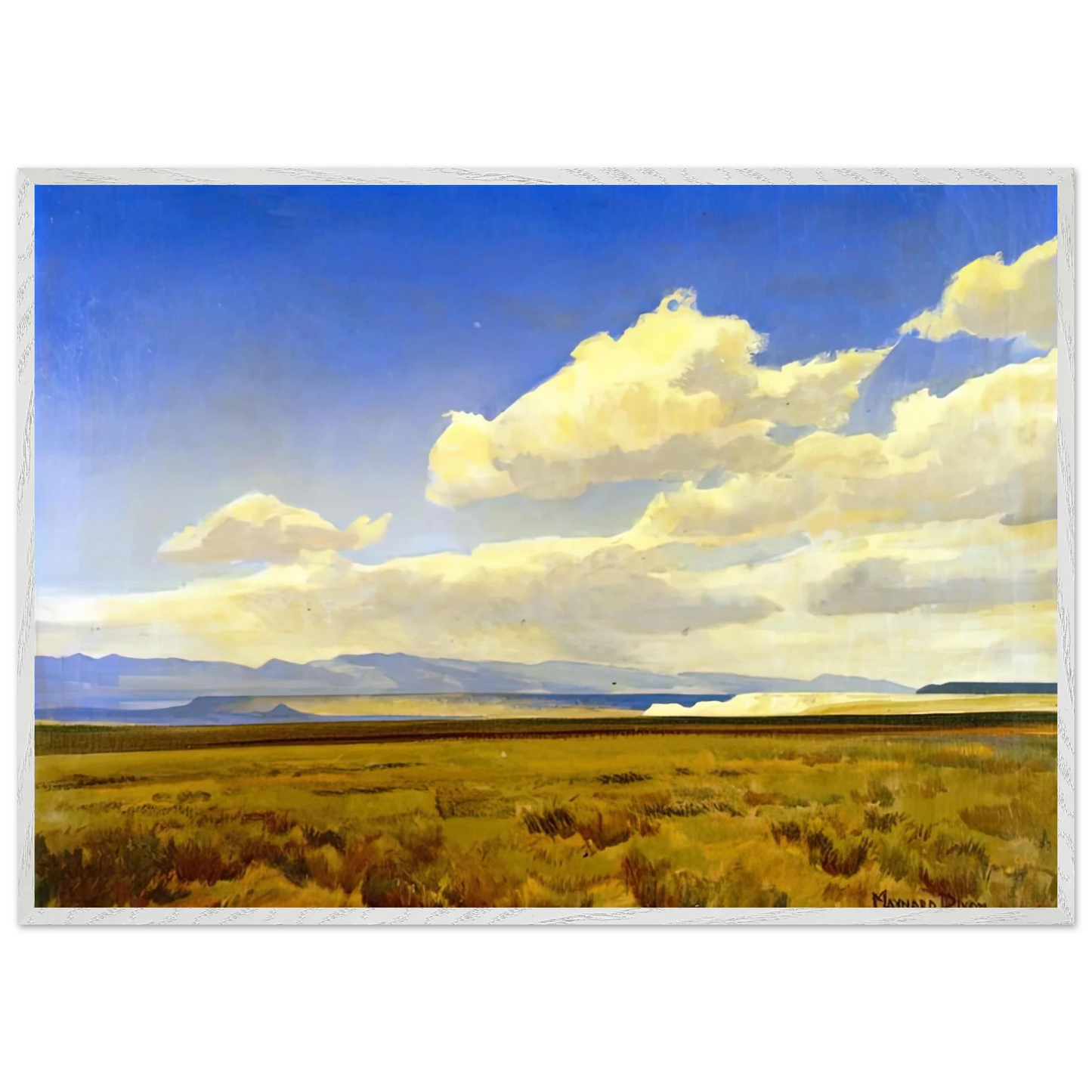 Maynard Dixon - WIND OF WYOMING 1936 Wall art - A3 (29.7 x 42 cm) - Premium Wooden Framed Poster With Fine Art Paper-canvas - Wood frame