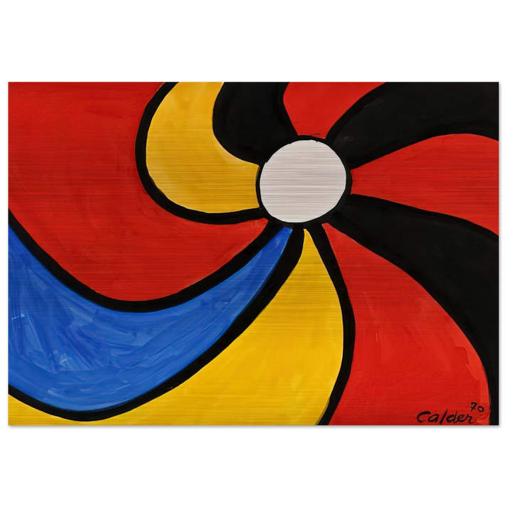 THE BIG WHEEL 1970 - Alexander Calder Brushed Aluminum Print - 70x100 cm / 28x40 inches | Alexander Calder Aluminum Print | Alexander Calder Prints