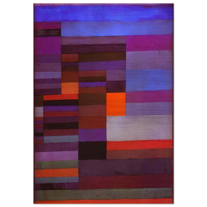 FIRE EVENING 1929 - Paul Klee Brushed Aluminum Print - 70x100 cm / 28x40 inches | Paul Klee Aluminum Print | Paul Klee Prints
