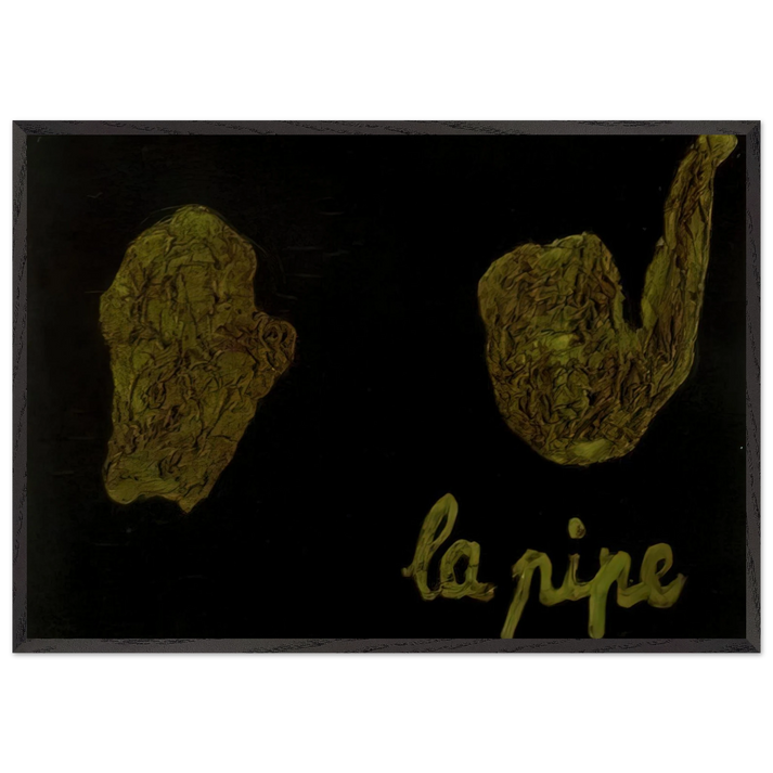 THE PIPE 1927 - Rene Magritte 70x100 cm / 28x40 inches Framed Art Print – Black Wooden Frame
