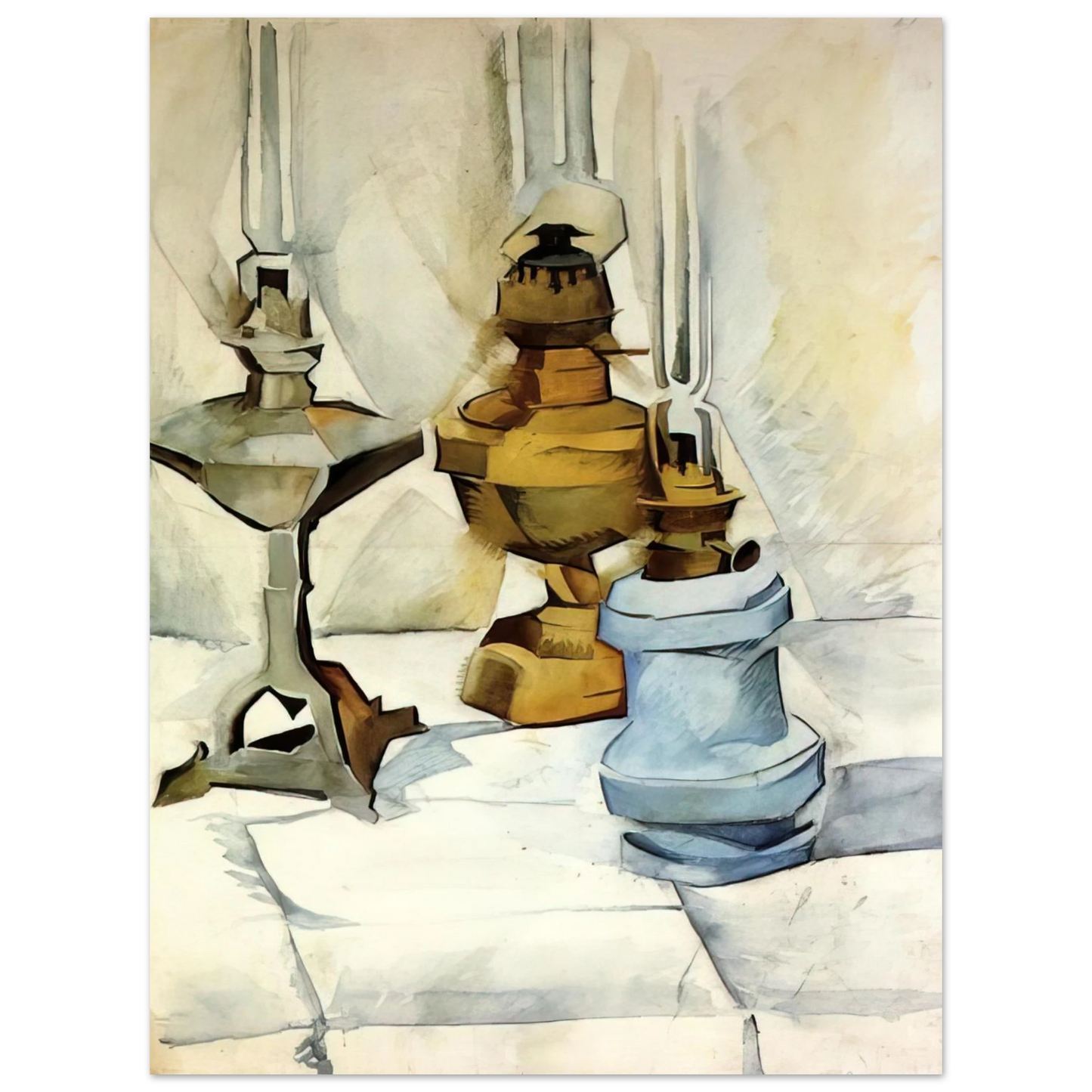 Juan Gris - THREE LAMPS 1911 Fine Art Poster - Default Title