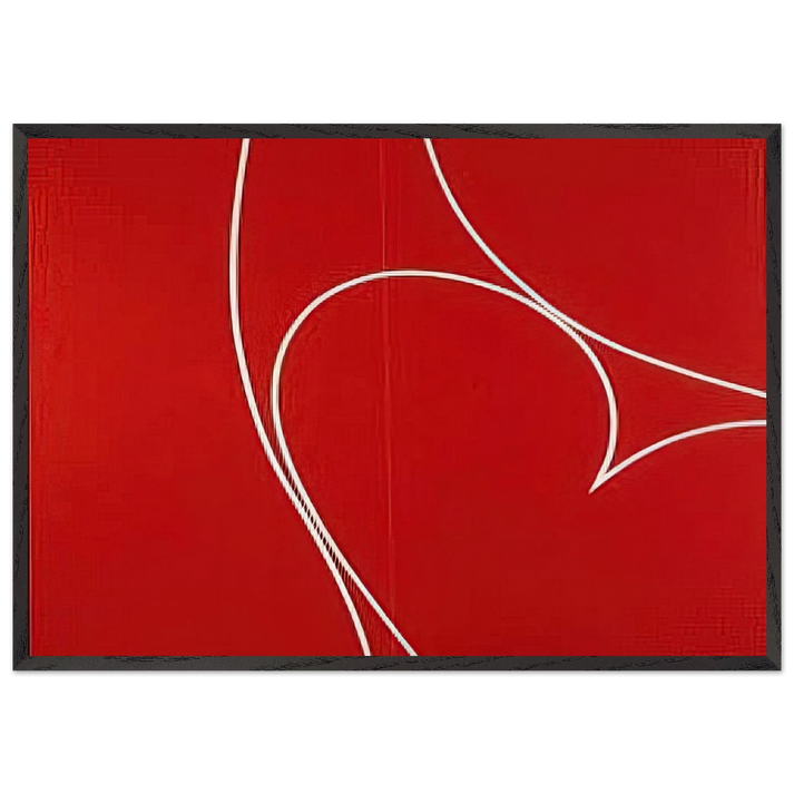 Untitled - 1966 N10 - Lorser Feitelson 70x100 cm / 28x40 inches Framed Art Print – Black Wooden Frame