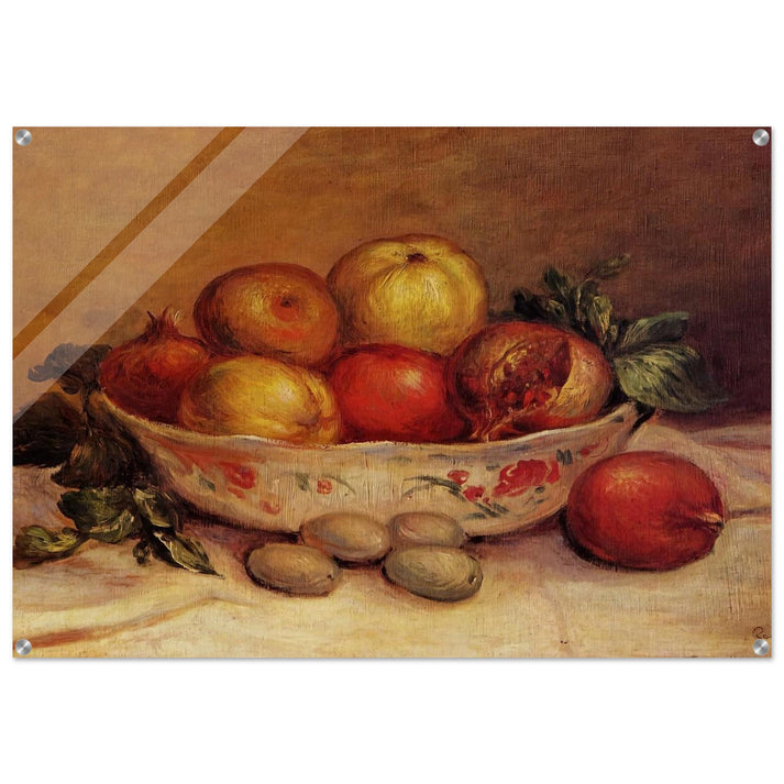 Still Life with Pomegranates - Pierre-Auguste Renoir Acrylic Print - 70x100 cm / 28x40″ inches | Pierre-Auguste Renoir Wall Art | Pierre-Auguste Renoir Prints