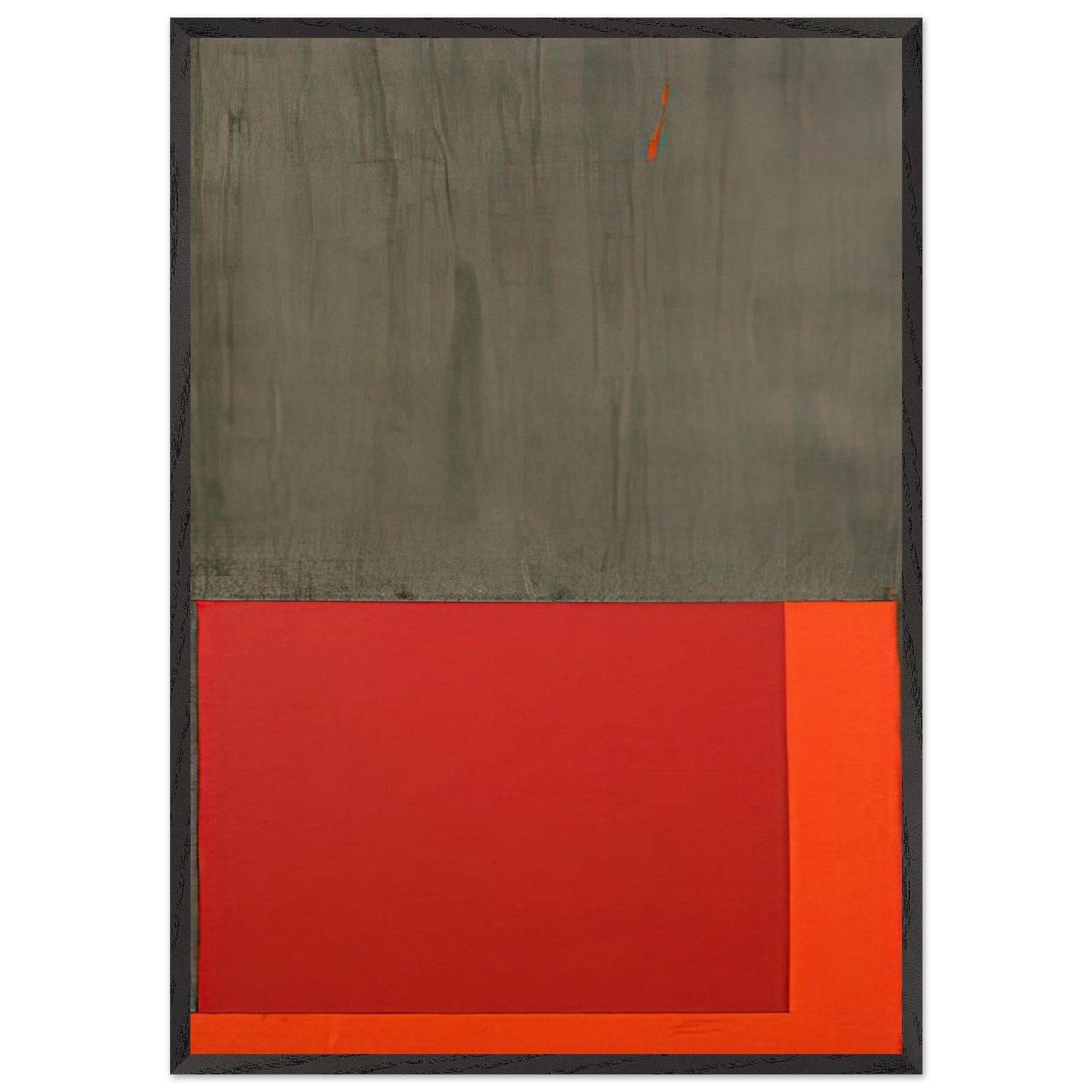 4568 - 1968 - John Hoyland 70x100 cm / 28x40 inches Framed Art Print – Black Wooden Frame