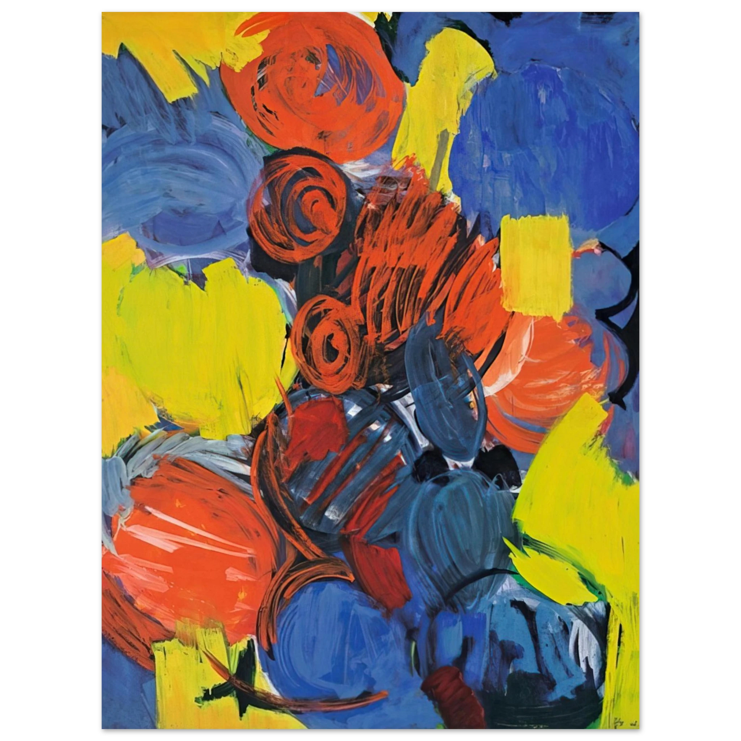 Ernst Wilhelm Nay - Weizengelb - 1962 Fine Art Poster - Default Title