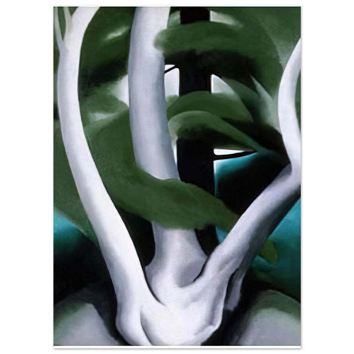 Georgia O'Keeffe - Birch and Pine Tree No. 1 Fine Art Poster