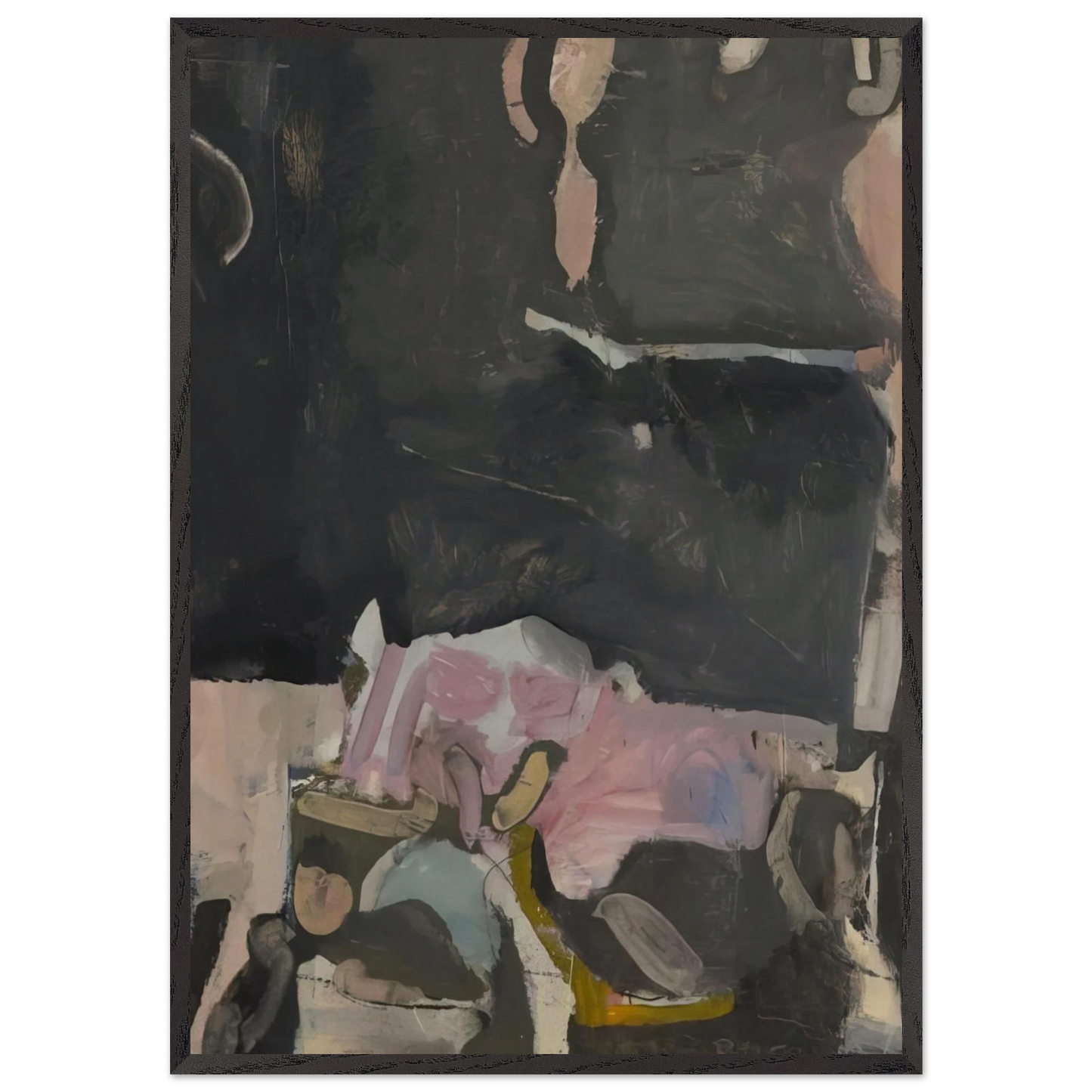 Berkeley 7 - Richard Diebenkorn 70x100 cm / 28x40 inches Framed Art Print – Black Wooden Frame