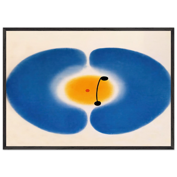 Blue Mandala - 1978 - Victor Pasmore 70x100 cm / 28x40 inches Framed Art Print – Black Wooden Frame