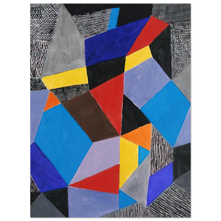 Johannes Itten - Farbformen und Struktuten - 1953 75x100 cm / 30x40inches Fine Art Poster