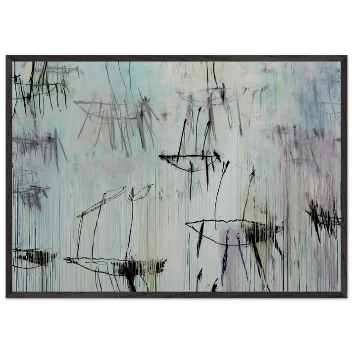 Lepanto Part V - Cy Twombly 70x100 cm / 28x40 inches Framed Art Print – Black Wooden Frame