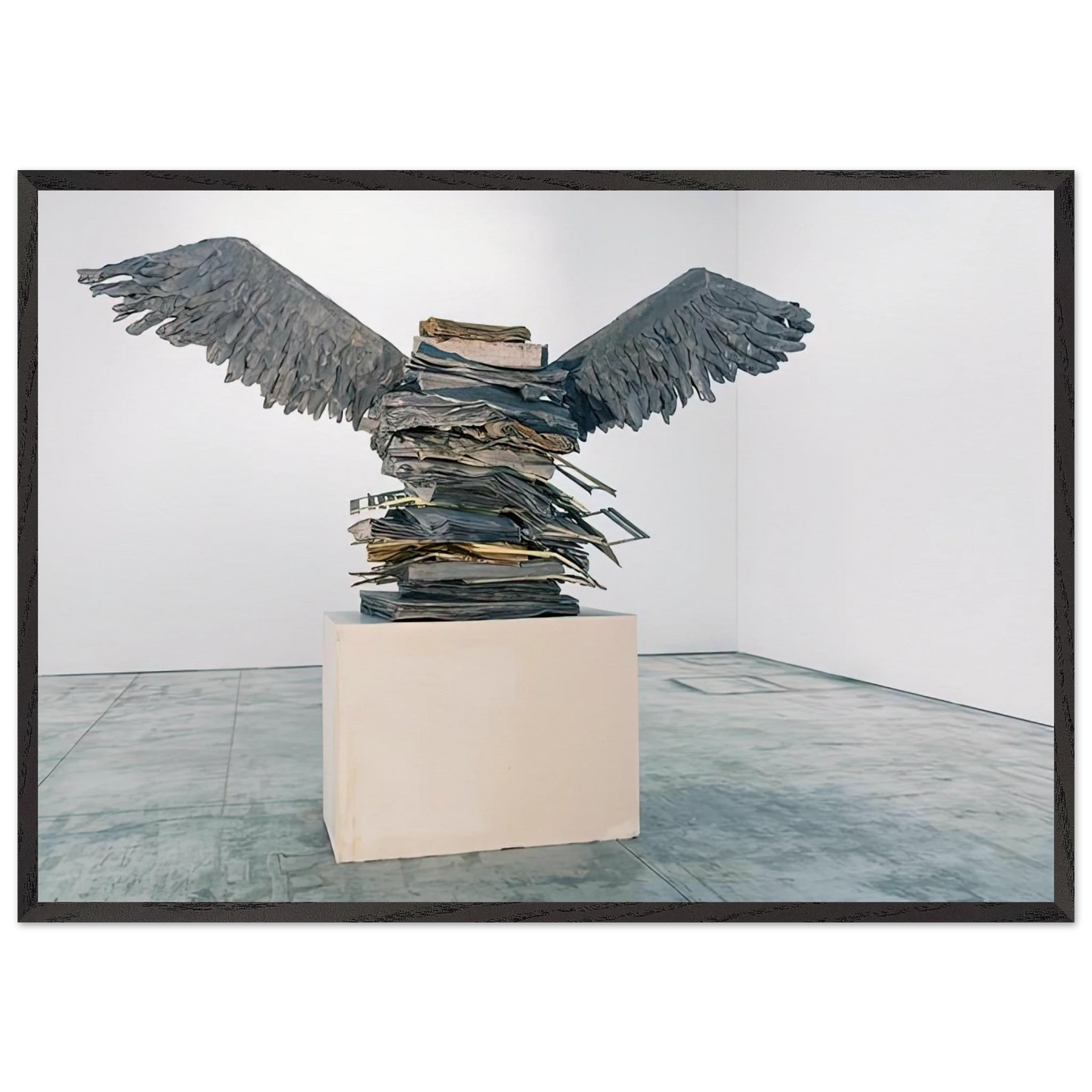 THE LANGUAGE OF THE BIRDS 2013 - Anselm Kiefer Framed Art Print – Black Wooden Frame - Default Title - -Framed Art Print