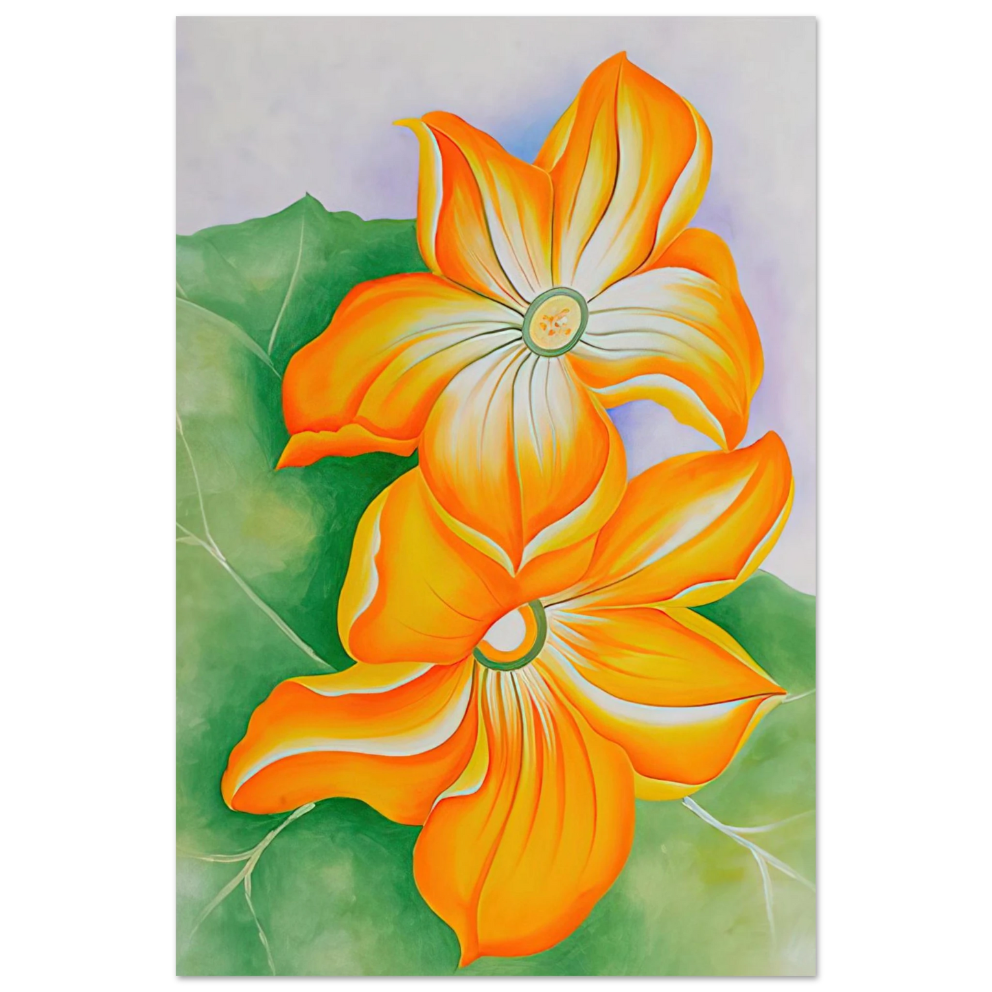 Georgia O'Keeffe - Squash Blossoms Fine Art Poster - 40x60 cm / 16x24 inches