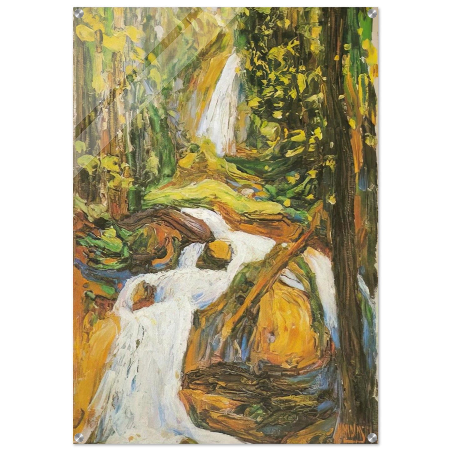 KOCHEL WATERFALL I - Wassily Kandinsky Acrylic Print - 70x100 cm / 28x40″ inches | Wassily Kandinsky Wall Art | Wassily Kandinsky Prints