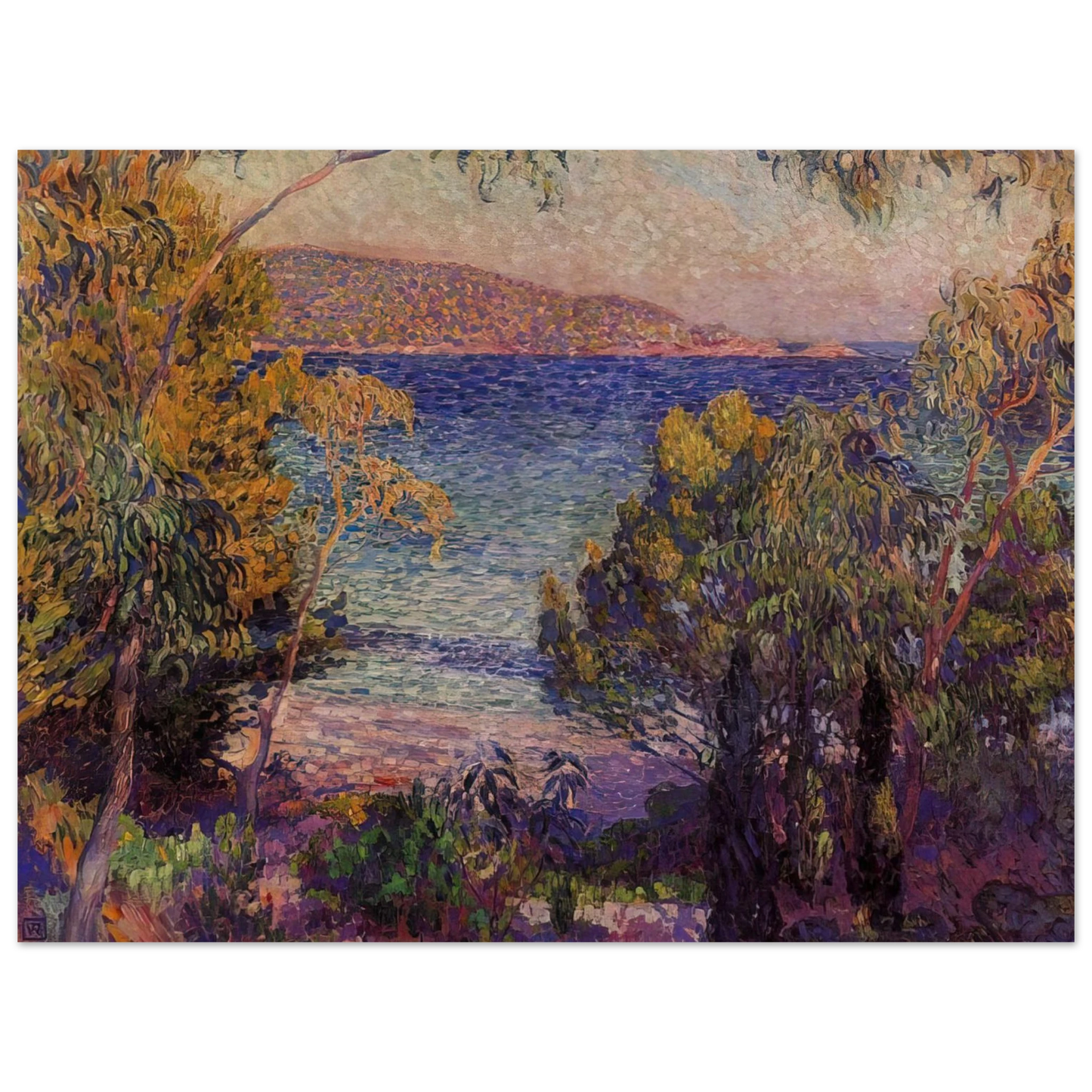 Theo van Rysselberghe - PINES AND EUCALYPTUS AT CAVELIERI 1905 Fine Art Poster - Default Title