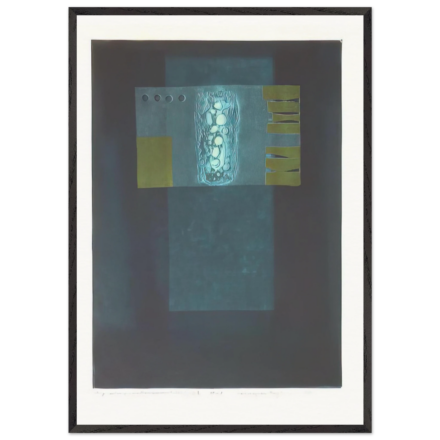 Impression of Small Monument - 1975 - Hiroyuki Tajima 70x100 cm / 28x40 inches Framed Art Print – Black Wooden Frame