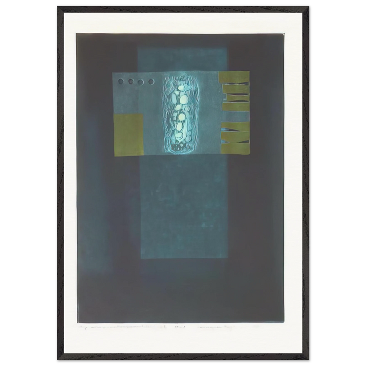 Impression of Small Monument - 1975 - Hiroyuki Tajima 70x100 cm / 28x40 inches Framed Art Print – Black Wooden Frame
