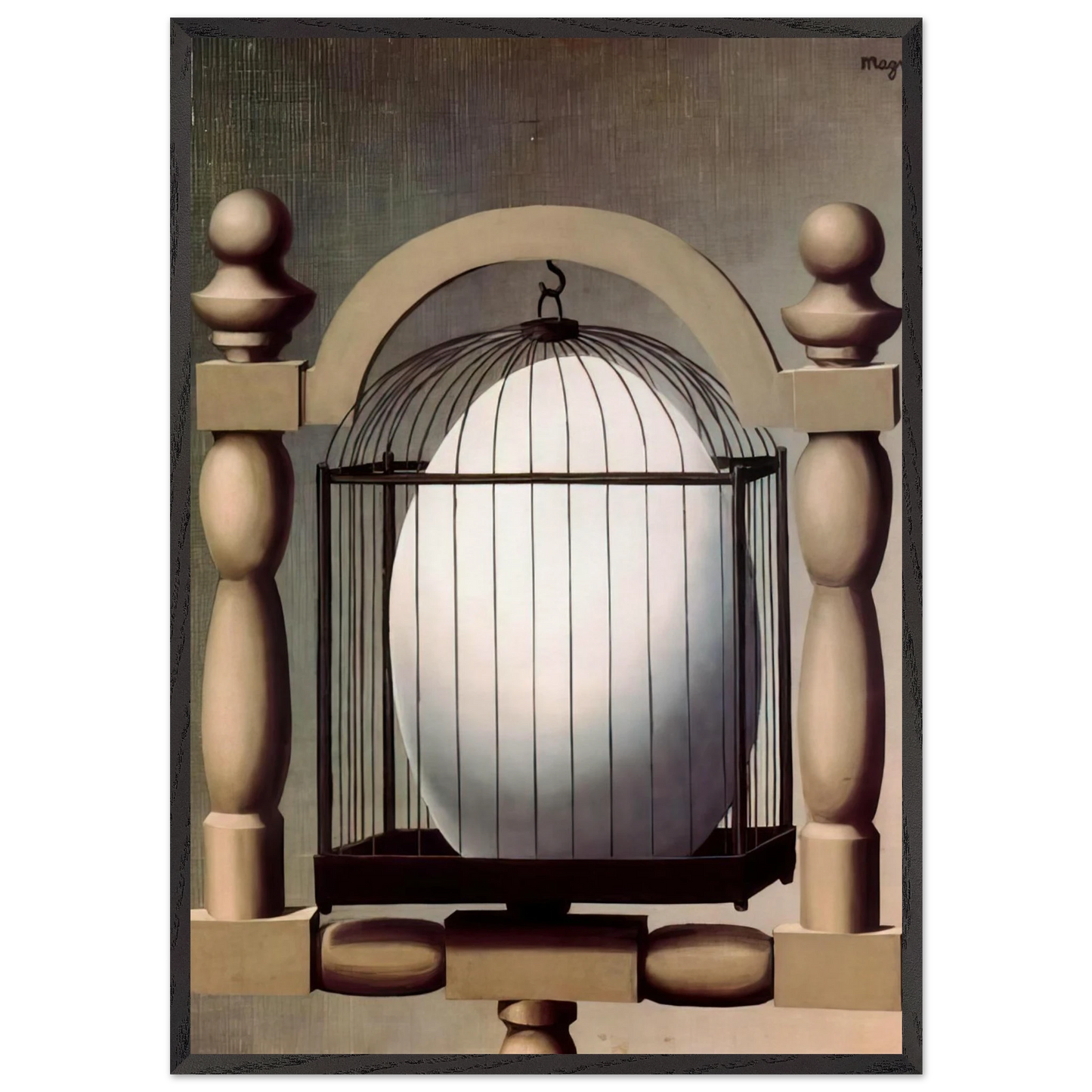 ELECTIVE AFFINITIES 1933 - Rene Magritte 70x100 cm / 28x40 inches Framed Art Print – Black Wooden Frame