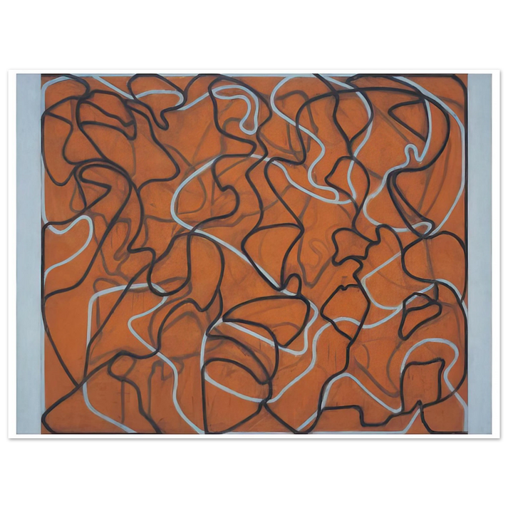 Brice Marden - Red Ground Letter - 2010 75x100 cm / 30x40inches Fine Art Poster