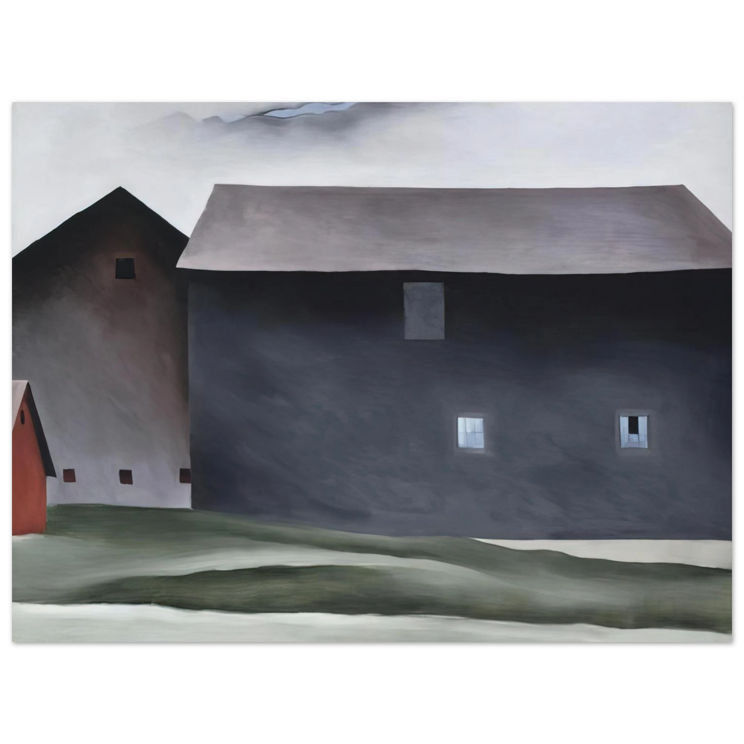 Georgia O'Keeffe - Lake George Barns Fine Art Poster - 13x18 cm / 5x7 inches