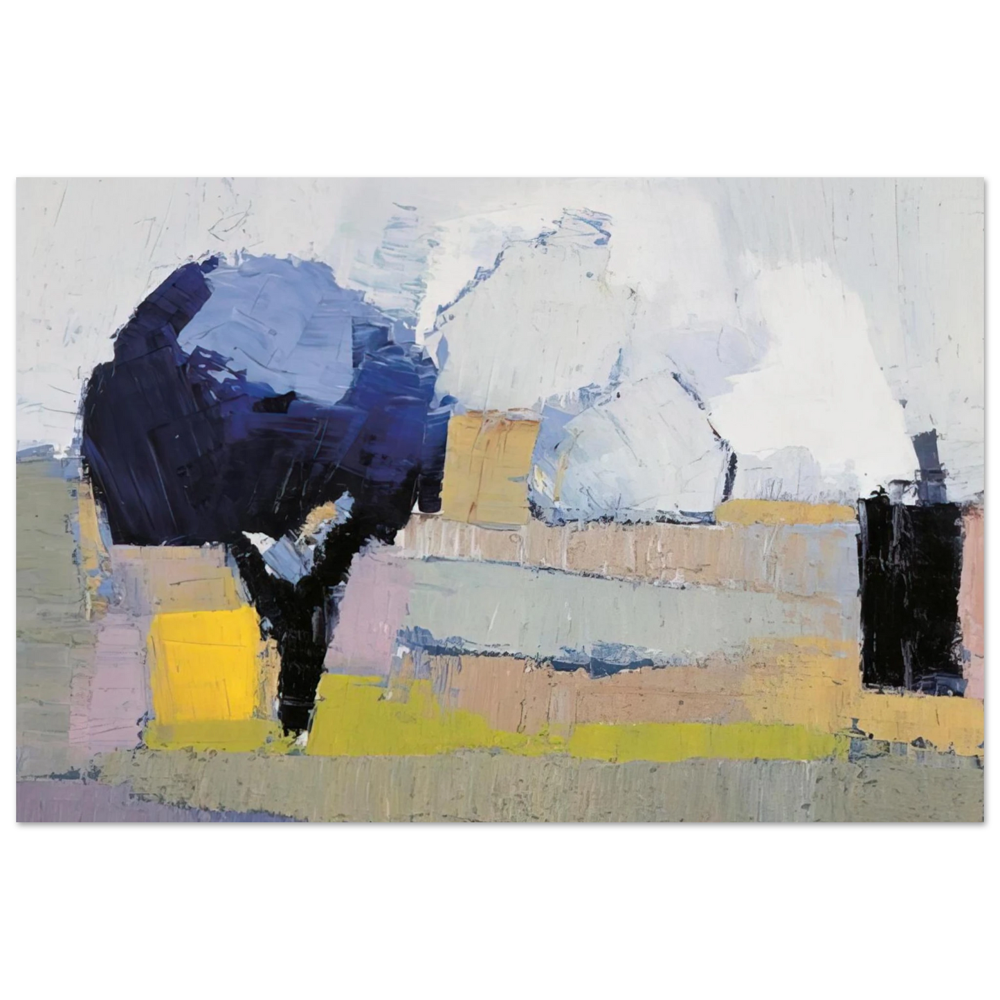 Nicolas de Stael - Paysage de Provence - Art Informel Fine Art Poster - 75x100 cm / 30x40 inches