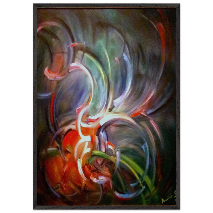 Untitled - 1974 N4 - Konrad Zuse 70x100 cm / 28x40 inches Framed Art Print – Black Wooden Frame