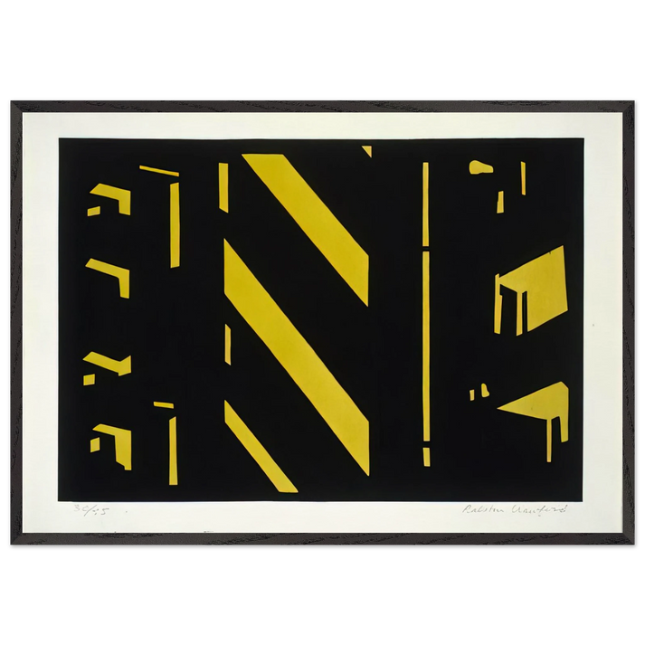 Third Avenue Elevated 1 1951 - Purism - Ralston Crawford 70x100 cm / 28x40 inches Framed Art Print – Black Wooden Frame