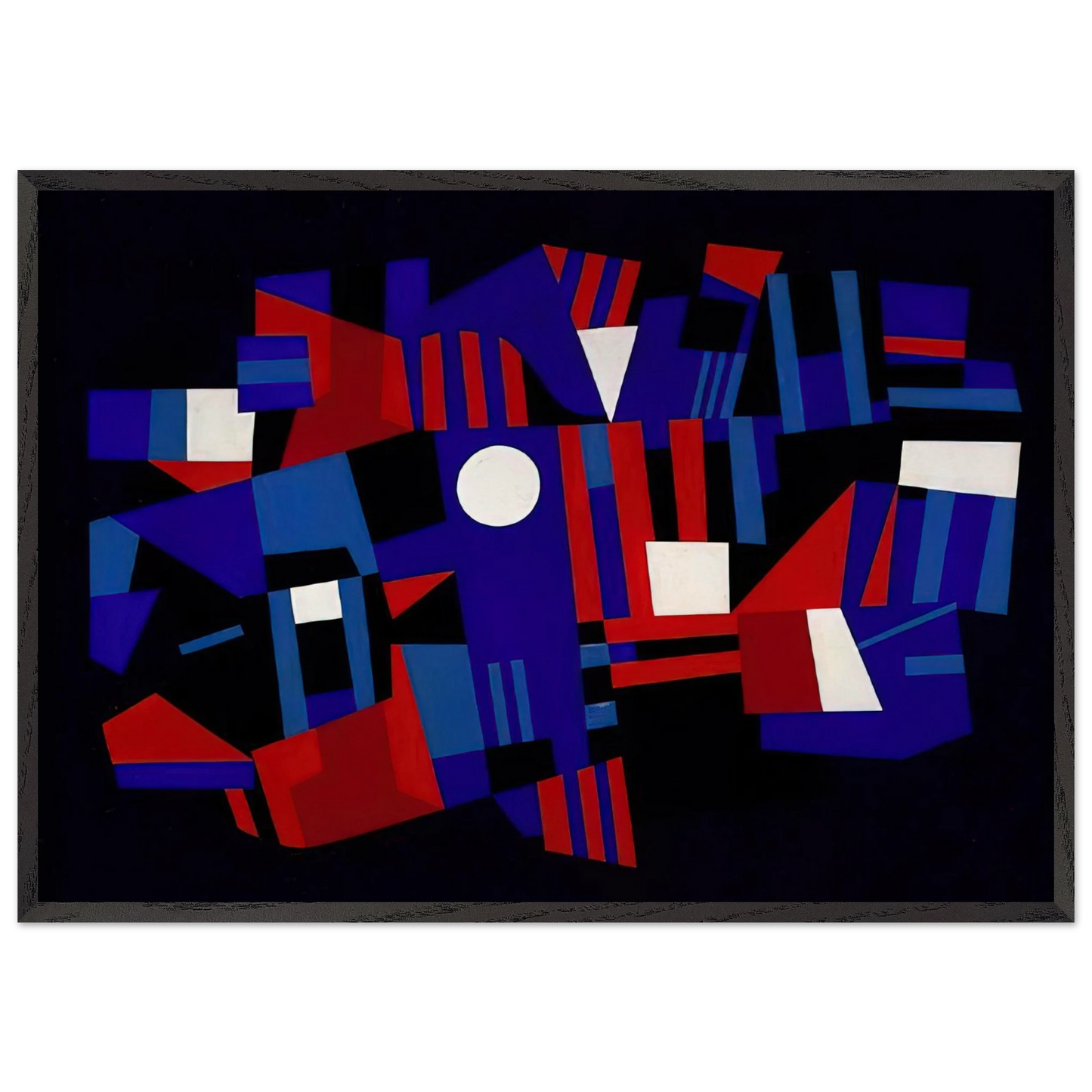 Red and Blue Composition - 1941 - Ad Reinhardt Framed Art Print – Black Wooden Frame - Default Title - -Framed Art Print